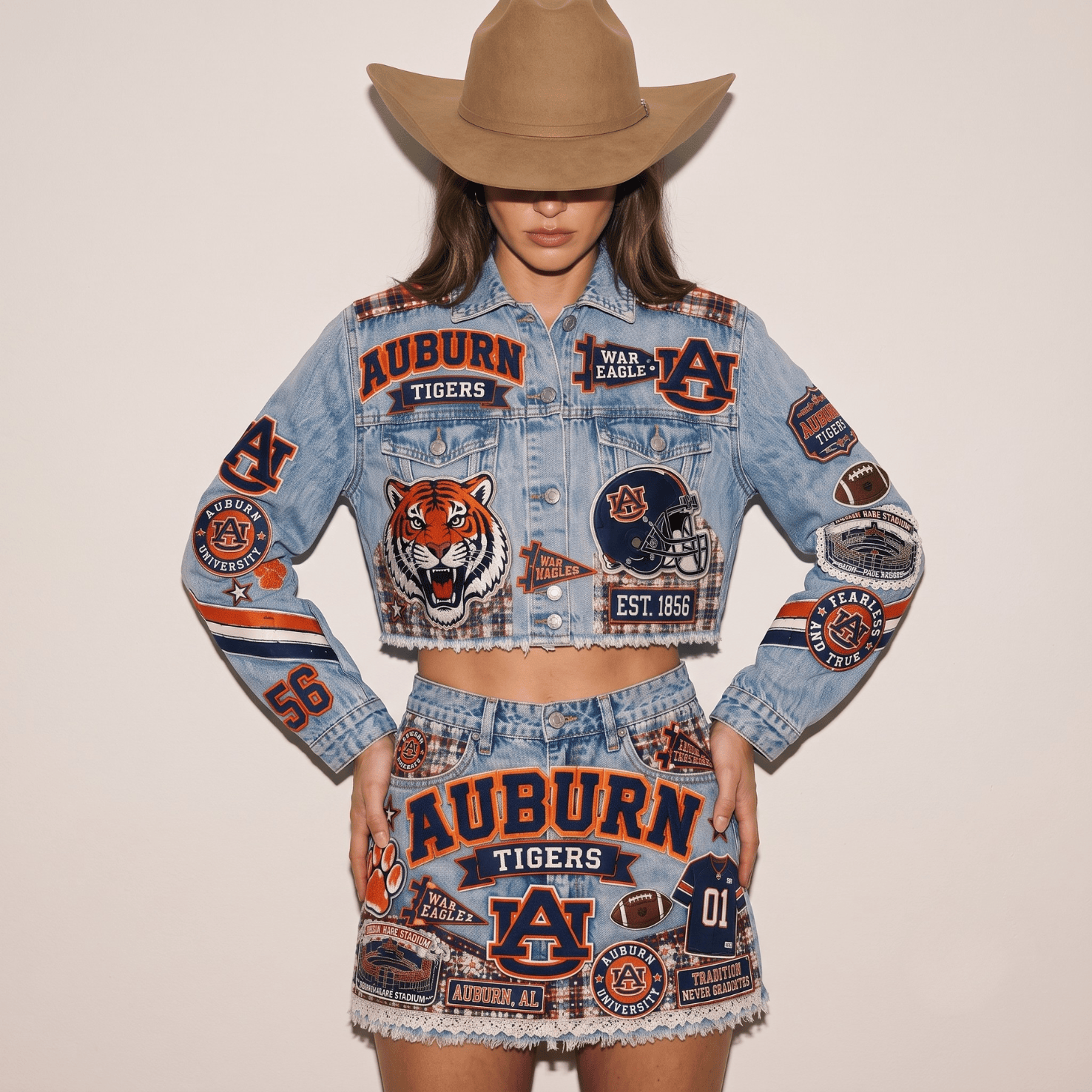 ABTG Embellished Denim Set NTKO