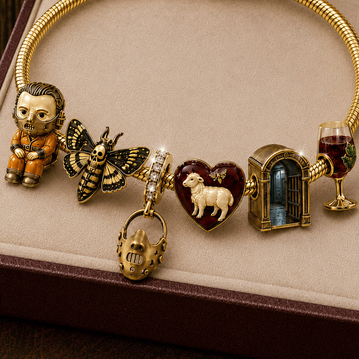 HLBL Gold Charm Bracelet Set TMH