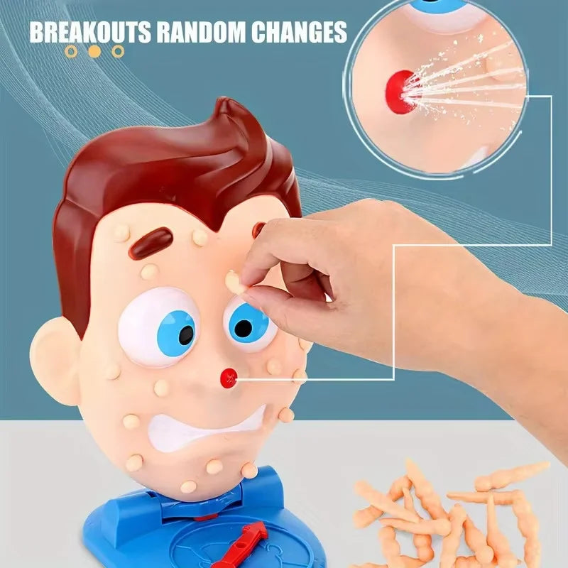 Pimple Popping Toy & Water Spray Prank Game - Kids Interactive Tabletop Toy, Fun Party Prop & Gift