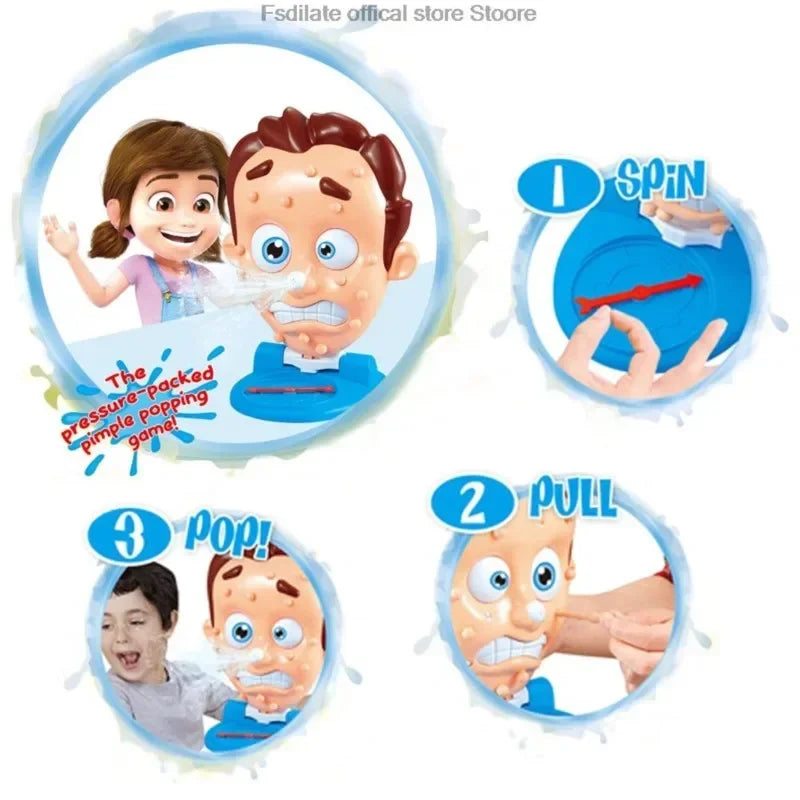 Pimple Popping Toy & Water Spray Prank Game - Kids Interactive Tabletop Toy, Fun Party Prop & Gift