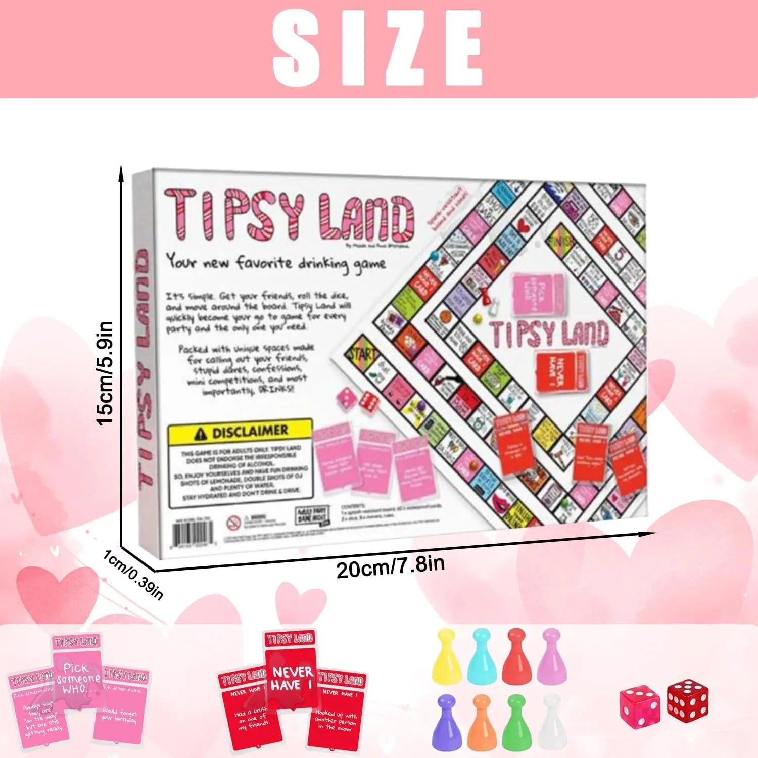 Adult Drinking Game Set - Perfect for Parties & Holiday season Eve Gatherings, Interactive Fun Board Games